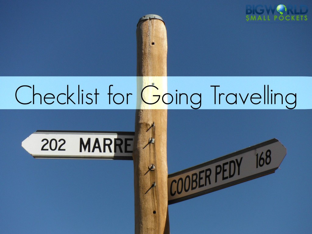 Checklist for Going Travelling