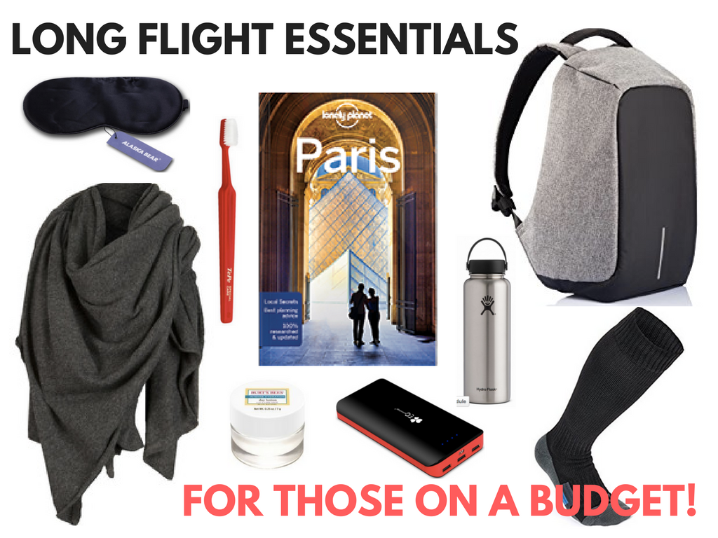 12 Long Flight Essentials ... For Those on a Budget!