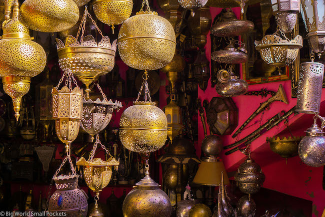 Morocco, Fez, Lamps