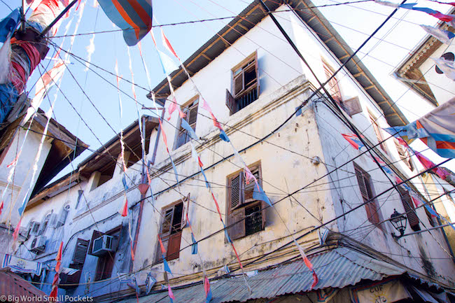 Zanzibar, Stone Town, Jaws Corner Flags