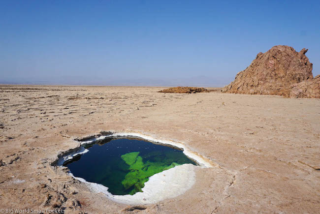 Ethiopia, Danakil Depression, Dallol Salt Puddle