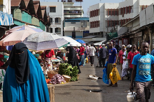 Kenya, Mombasa, marked