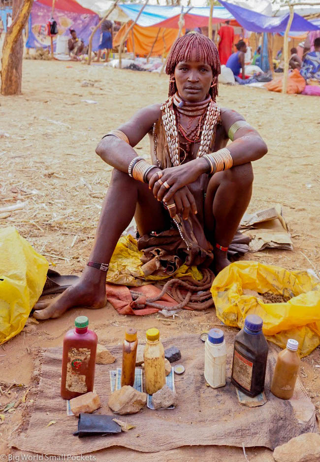 Ethiopia, Hamar, Tobacco Seller
