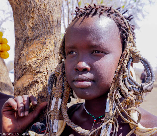 Ethiopia, Mursi, Young Girl