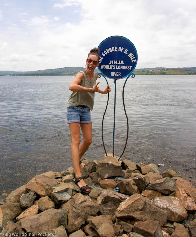 Uganda, Jinja, Me at Source of the Nile