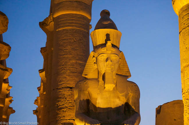 Egypt, Luxor, Ramses II at Night