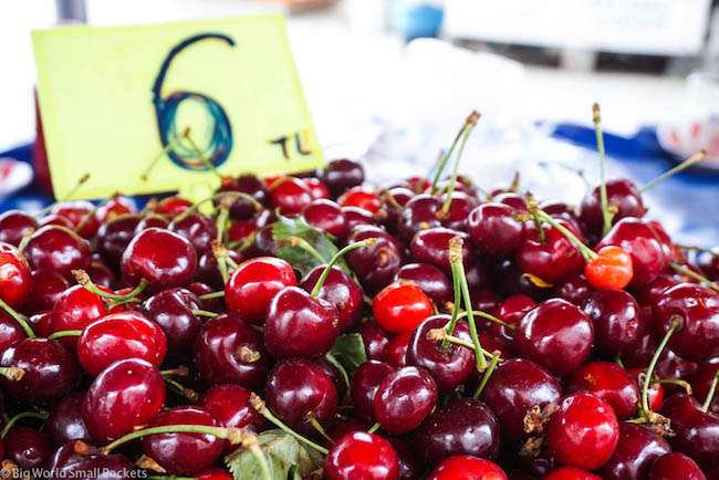 Turkey, Selcuk, Market Cherries