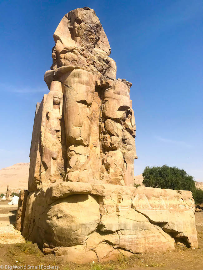 Egypt, Luxor, Colossi of Memnon Vertical