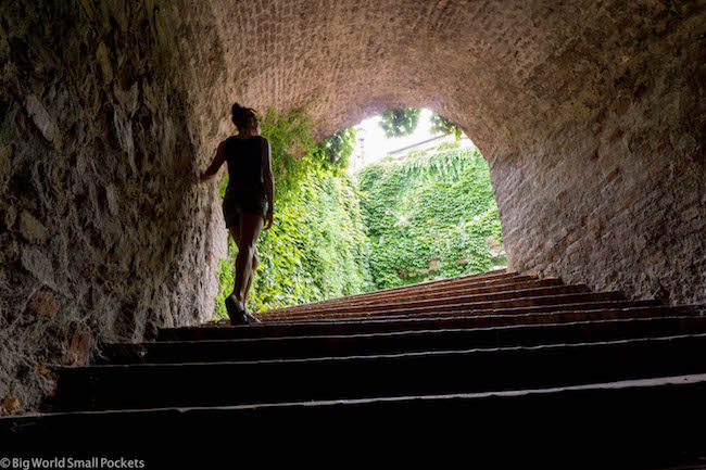 Serbia, Novi Sad, Me in Fortress Tunnel