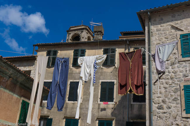 Montenegro, Kotor, Giant Washing Line