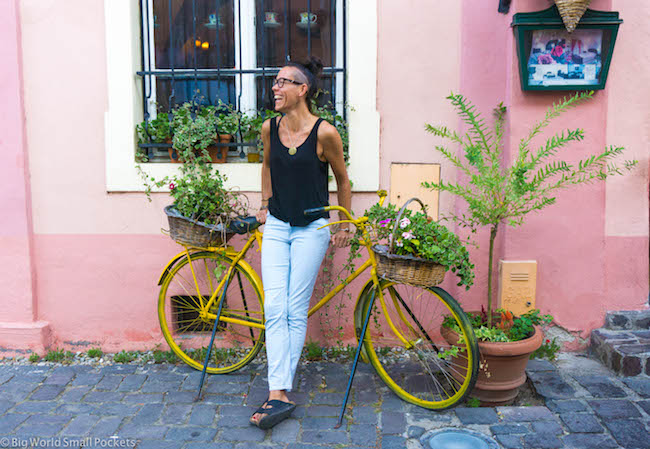 Romania, Sighisoara, Me and Bicycle