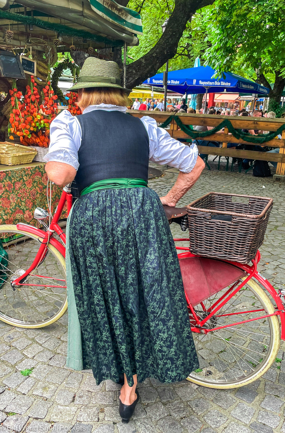 Germany, Munich, Lady with Bike