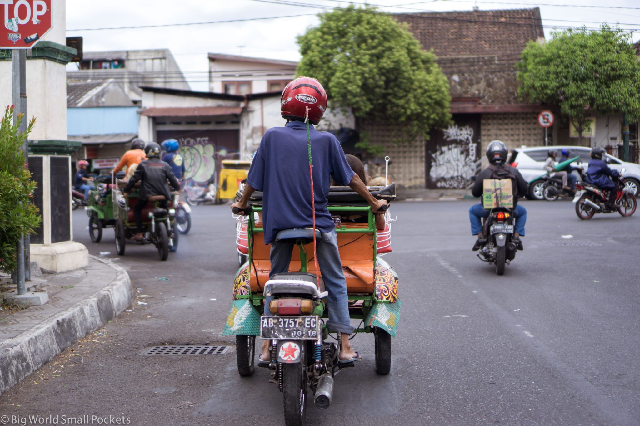 Indonesia, Yogyakarta, Motorbike