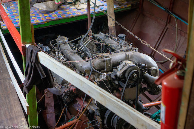 Chiang Rai to Luang Prabang, Mekong River, Engine