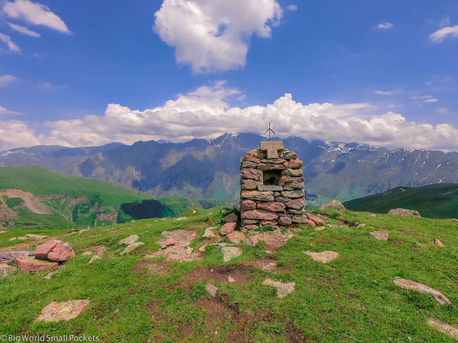 Georgia, Kazbegi, Stone Monument