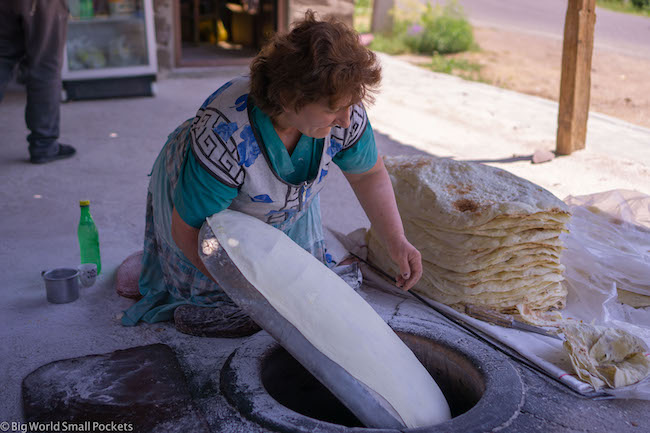 armenia travel blog Armenia, Lady, Lavash Bread