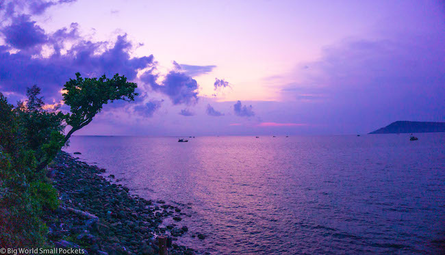 Cambodia, Koh Rong, Water Sunset