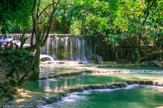 Laos, Waterfall, Green