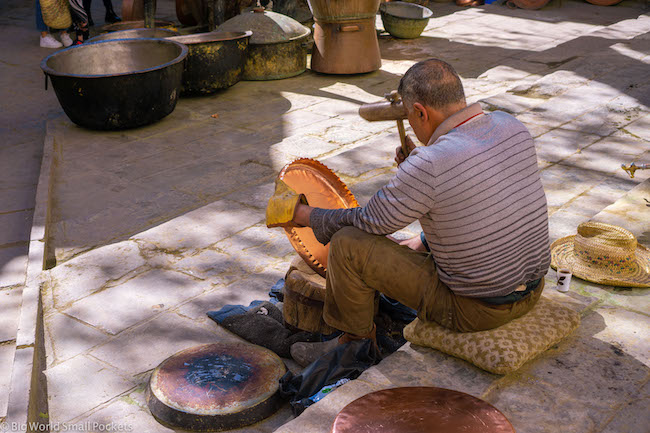 Morocco, Fez, Metal Worker