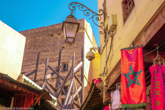 Morocco, Fez, Moroccan Flag
