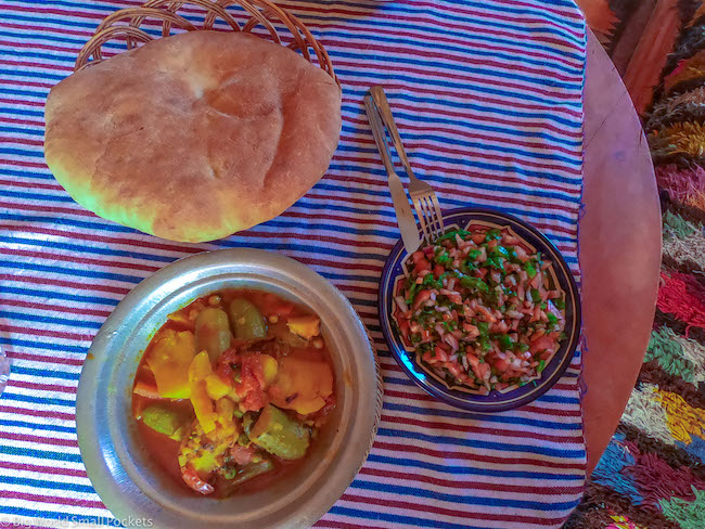 Morocco, Todra Gorge, Meal