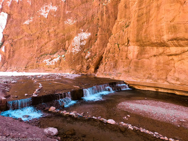 Morocco, Todra Gorge, Waterfall