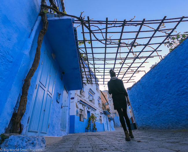 Morocco, Chefchaouen, Me Walking