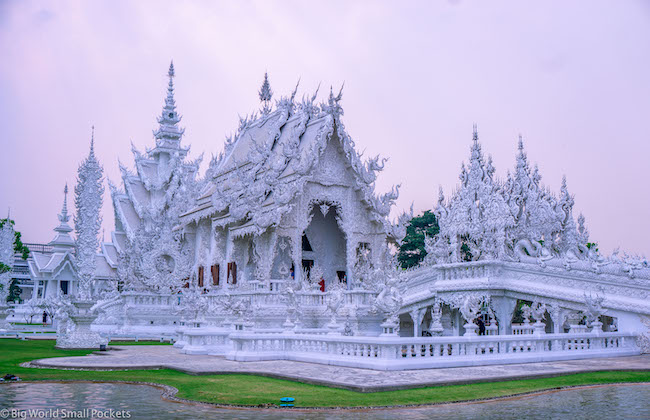 Thailand, Chiang Rai, White Temple + Sky