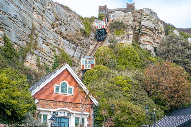 England, Hastings, Clifftop Railway