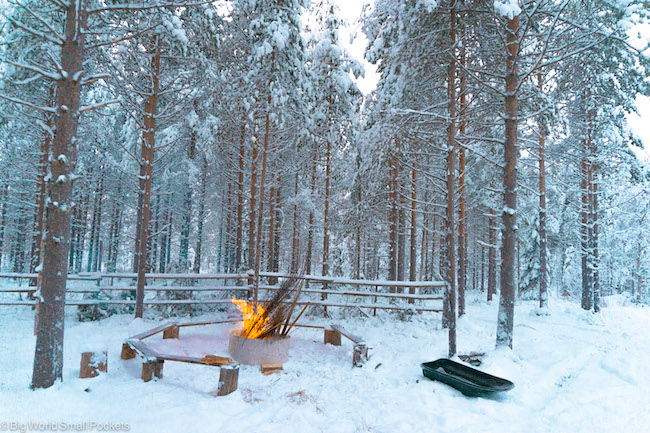 Finland, Lapland, Fire Pit