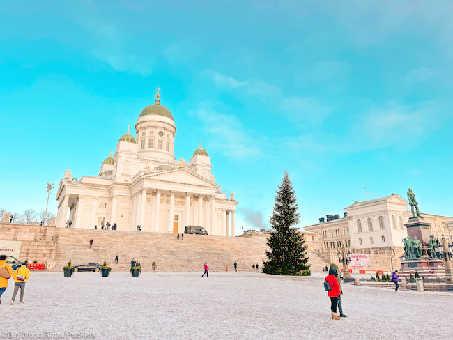 Finland, Helsinki, Cathedral + Square