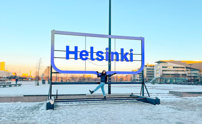 Finland, Helsinki, Me at Sign
