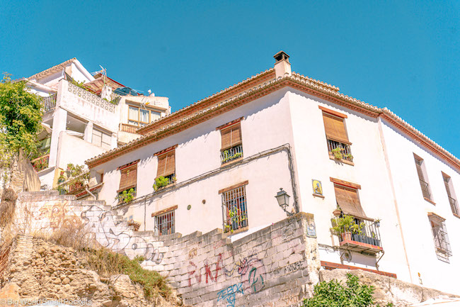 Spain, Granada, White Buildings
