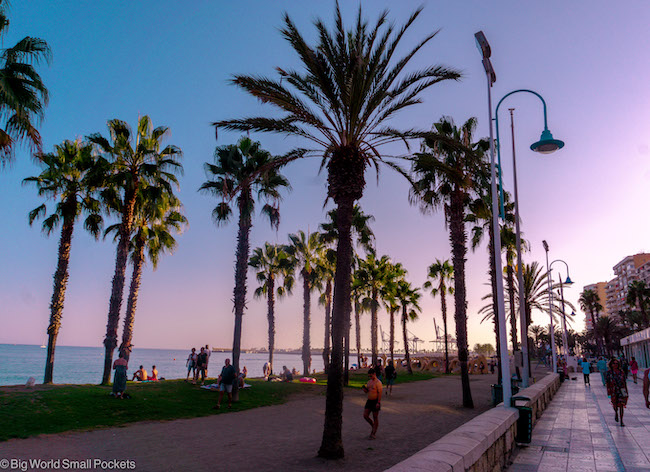 Spain, Malaga, Purple Sunset