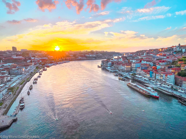 Portugal, Porto, River Sunset
