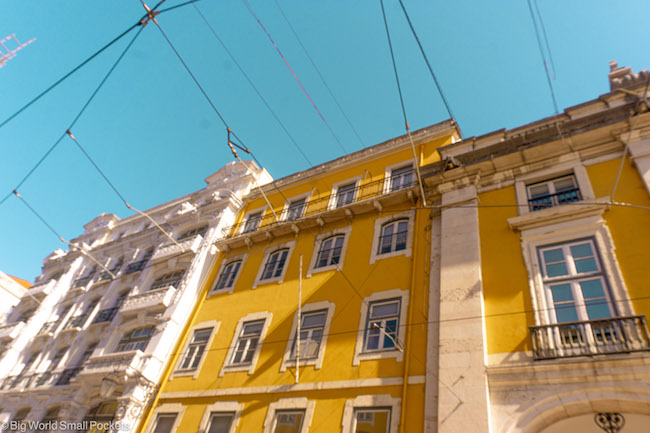 Portugal, Lisbon, Yellow Building