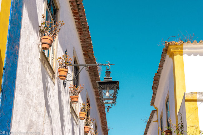 Portugal, Obidos, White Buildings