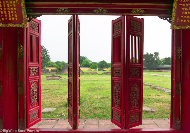 Vietnam, Hue, Red Doors