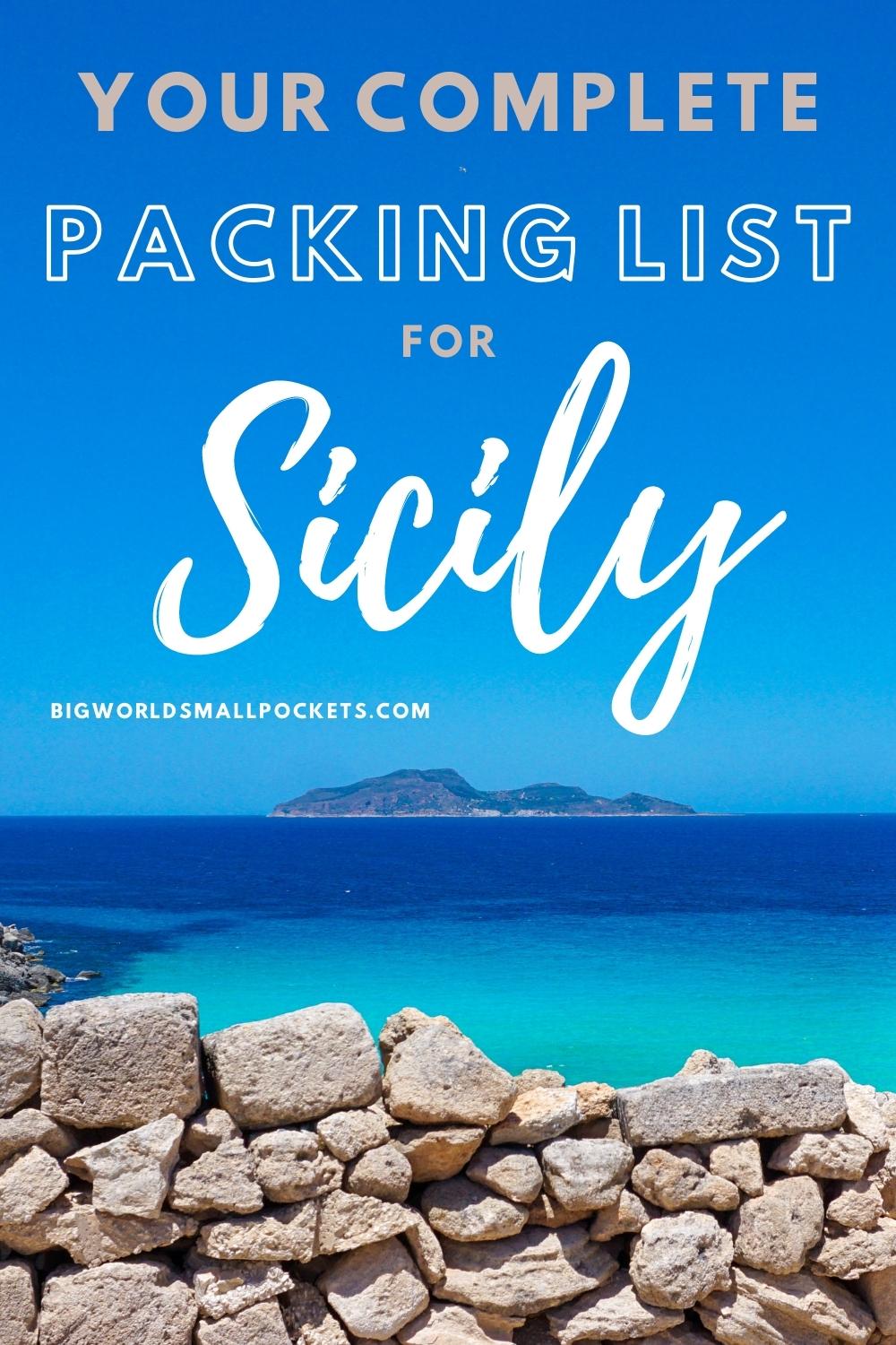 Complete Sicily Packing List