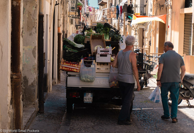 Sicily, Cefalu, Street Seller