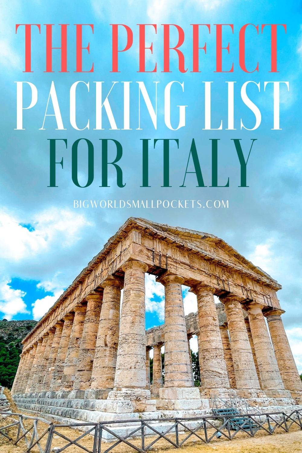 Perfect Packing List for Italy