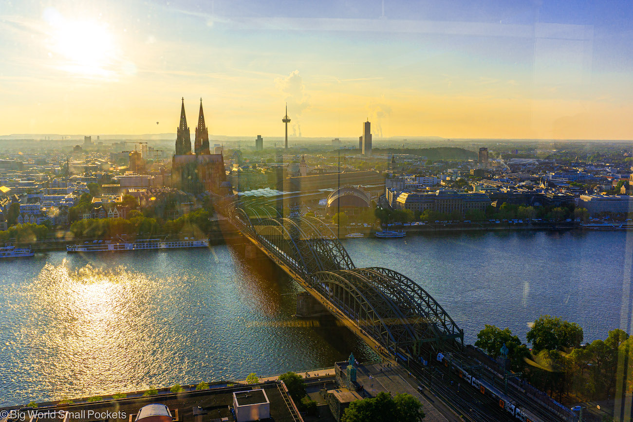 Germany. Cologne, Rhine and Cityscape