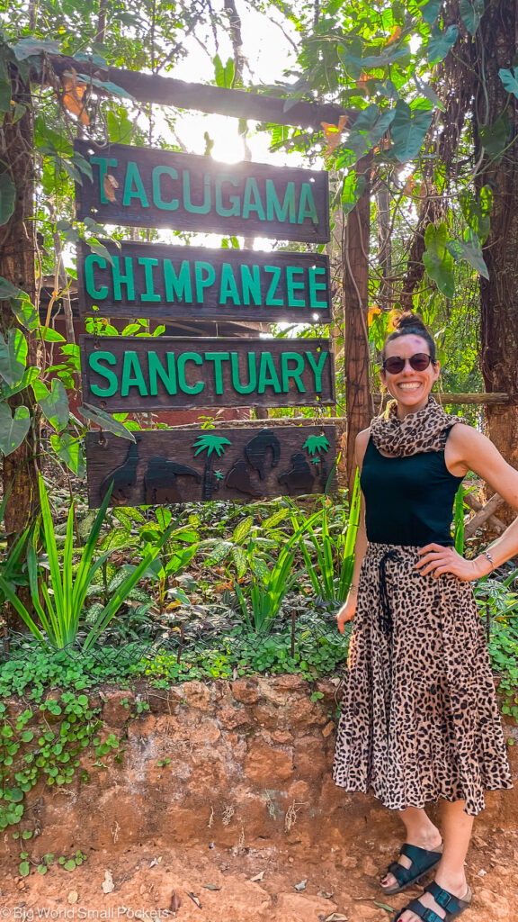 Sierra Leone, Tacugama Chimpanzee Sanctuary, Me