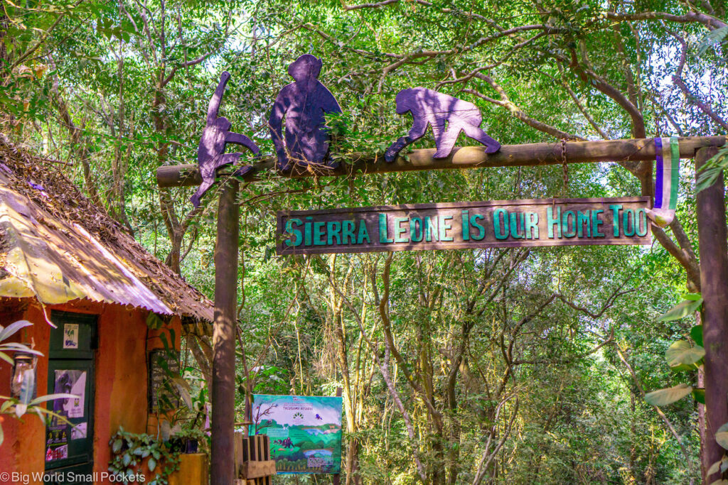 Sierra Leone, Tacugama Sanctuary, Entrance