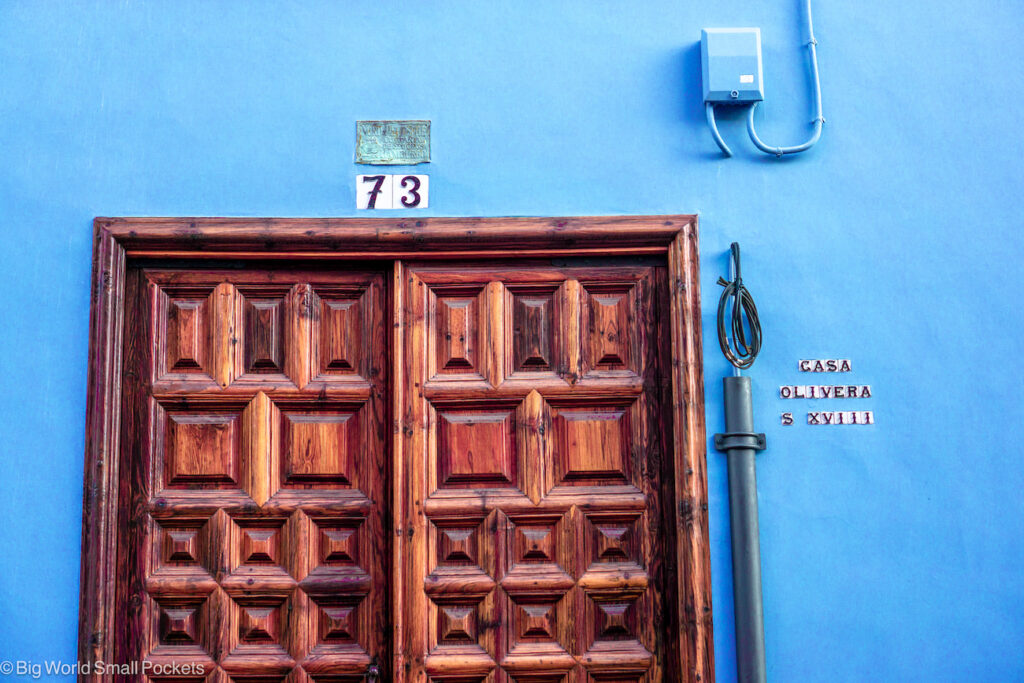 Tenerife, Old Doorway, Blue Wall