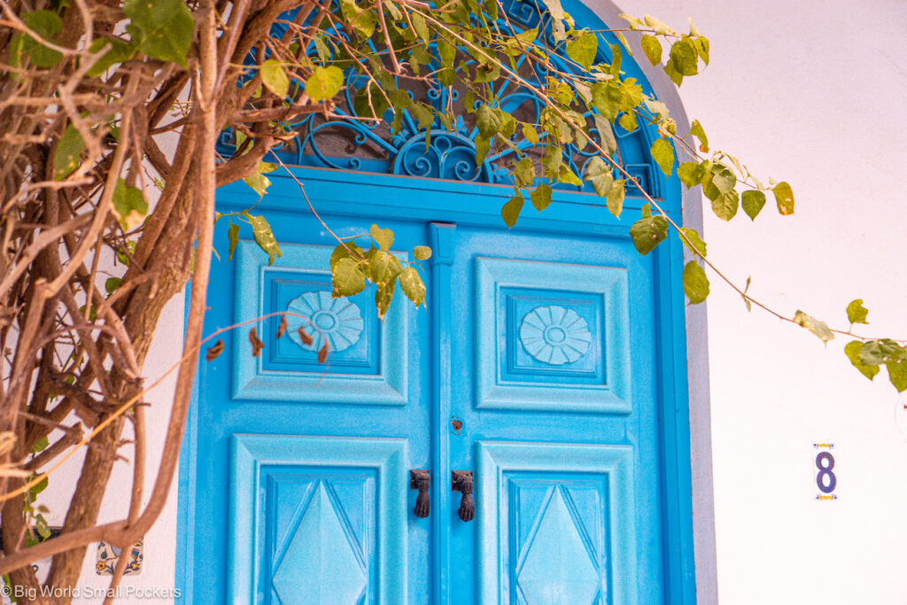 Tunisia, Sidi Bou Said, Blue Door
