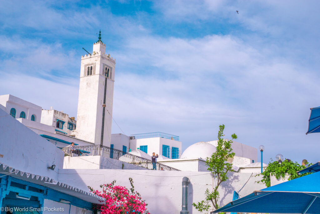 Tunisia, Sidi Bou Said, Minaret