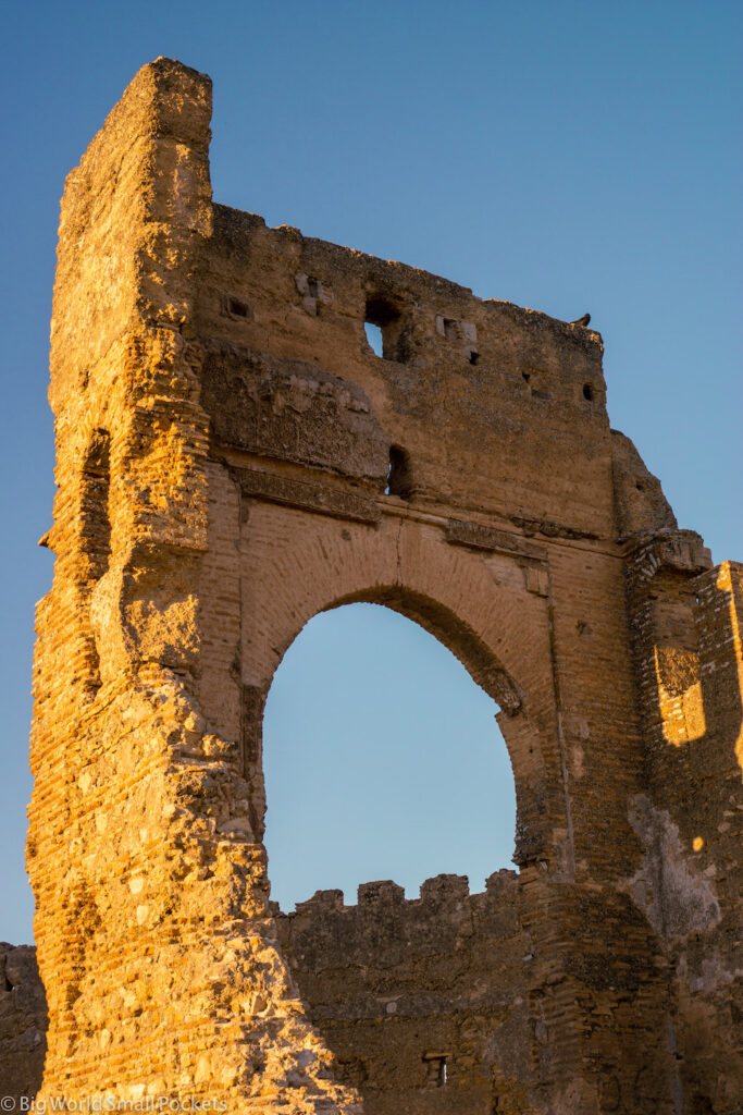 Morocco, Fez, Ruins at Sunset