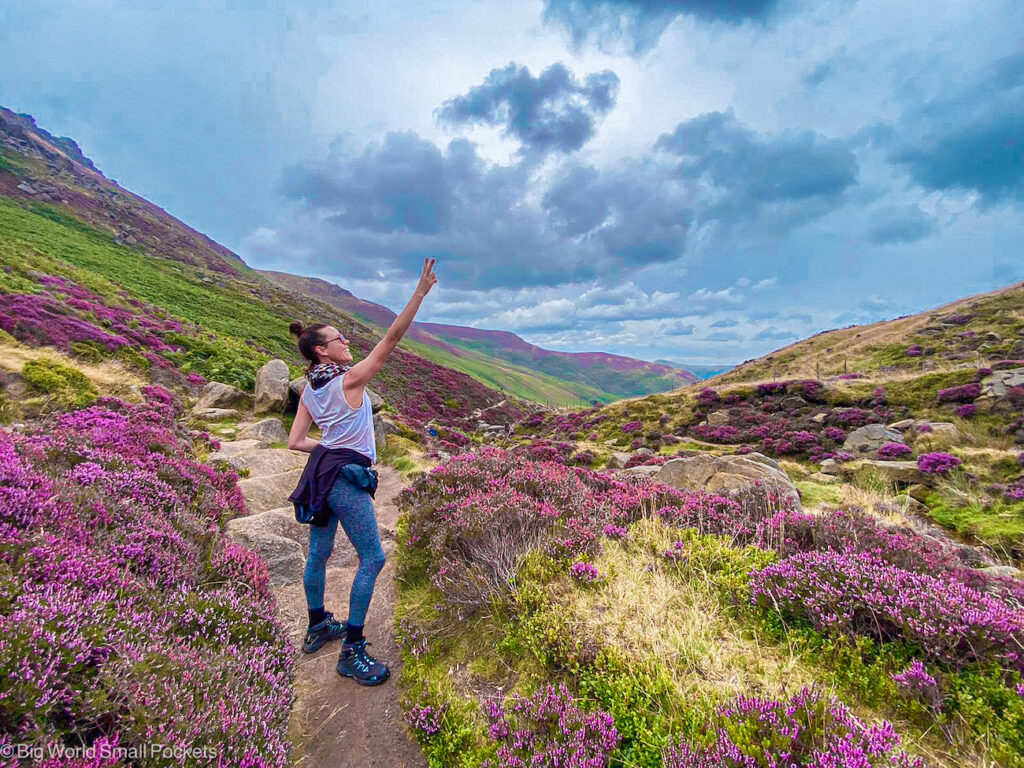 England, Peak District, Me in Heather