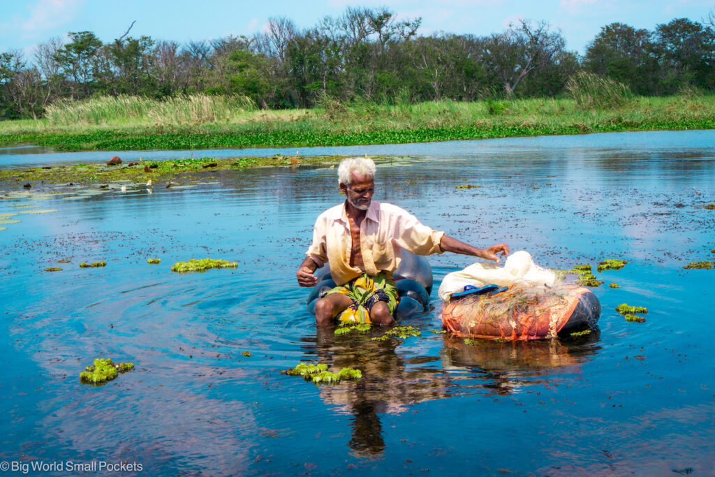 Sri Lanka, Lake, Fisherman